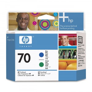 HP 70 Standard 1-Pack Original Ink Cartridge; Cyan + Green;  ; HP DesignJet Z3100, Z3200