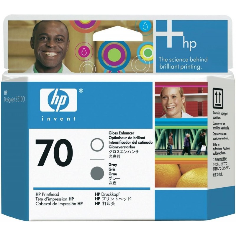 HP 70 Standard 1-Pack Original Ink Cartridge; Grey + Gloss Enhancer;  ; HP DesignJet Z3100, Z3200-C9410A