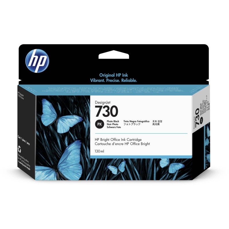 HP 730 130-ml Photo Black DesignJet Ink Cartridge-P2V67A