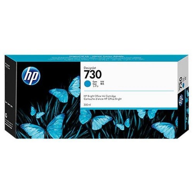 HP 730 300-ml Cyan DesignJet Ink Cartridge-P2V68A