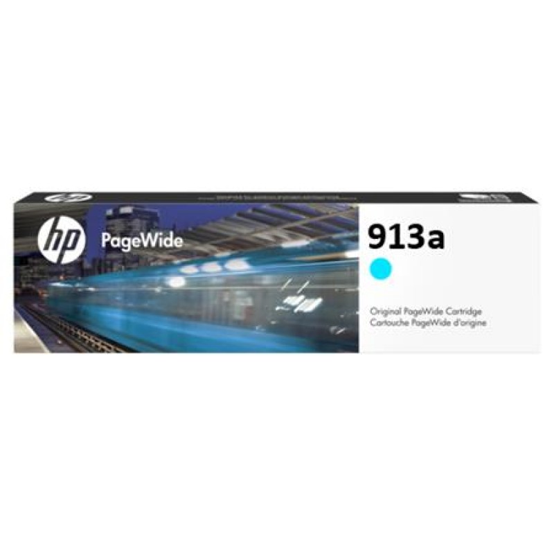 HP 913A Standard Original Ink Cartridge; Cyan;  Page Yield 3000; HP Page Wide Pro 352; 377; 477;-F6T77AE