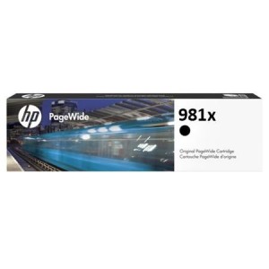 HP 981X Standard 1-Pack Original Ink Cartridge; Black;  Page Yield 10000; HP PageWide Enterprise Color 556; 586;