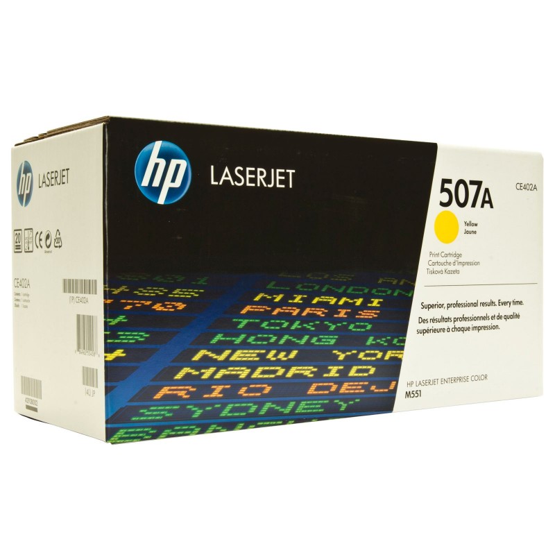 HP 507A Original LaserJet cartridge; yellow; 6000 Page Yield ; 1 - pack; HP LaserJet Pro 500 color MFP M570/Enterprise 500 color MFP M575/Enterprise 500 color M551-CE402A