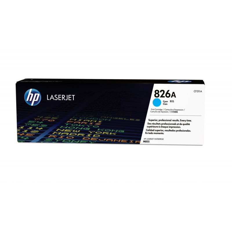 HP 826A Original LaserJet cartridge; cyan; 31500 Page Yield ; 1 - pack; HP Color LaserJet Enterprise M855-CF311A