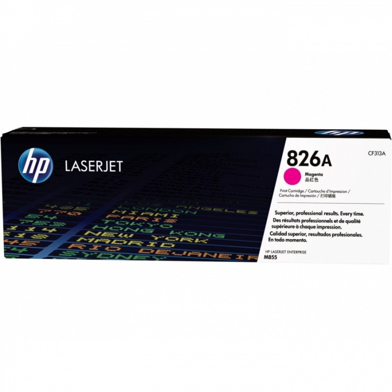 HP 826A Original LaserJet cartridge; magenta; 31500 Page Yield ; 1 - pack; HP Color LaserJet Enterprise M855-CF313A