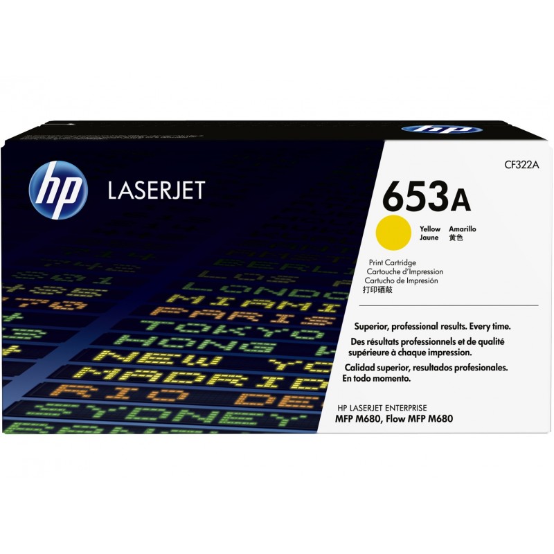 HP 653A Original LaserJet cartridge; yellow; 16500 Page Yield ; 1 - pack; HP Color LaserJet Enterprise MFP M680-CF322A
