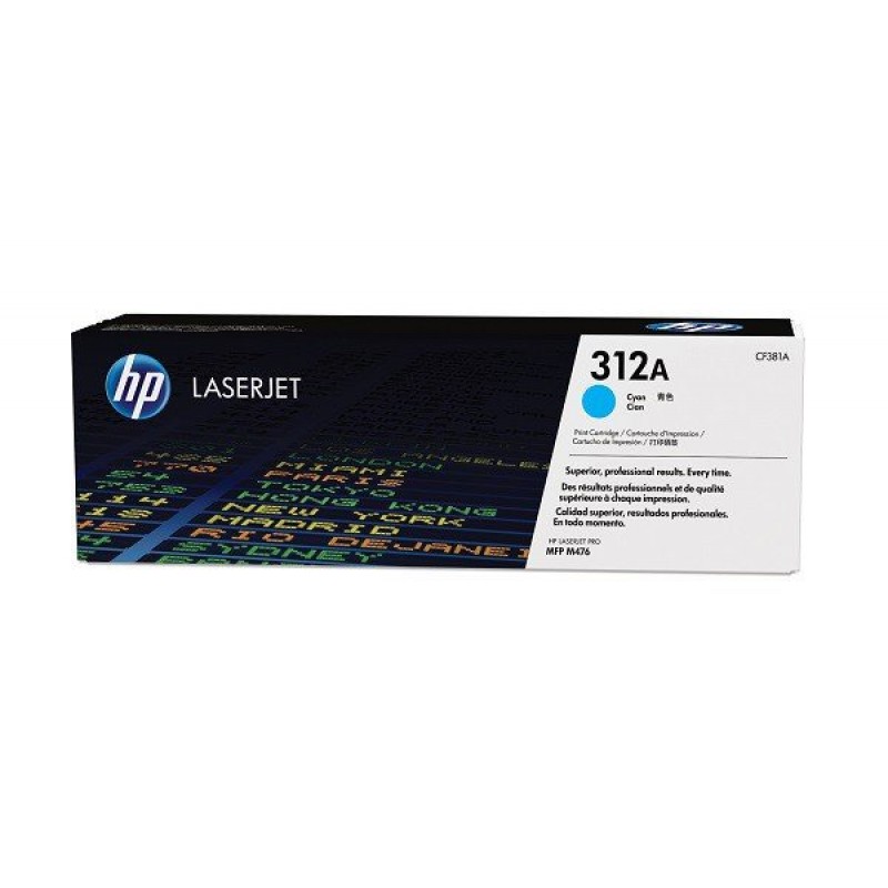 HP 312A Original LaserJet cartridge; cyan; 2700 Page Yield ; 1 - pack; HP LaserJet Pro 400 color MFP M476-CF381A