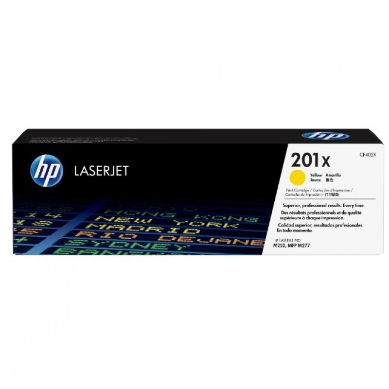 HP 201X Original LaserJet cartridge; yellow; 2300 Page Yield ; ; HP Color LaserJet Pro MFP M277/M274/M252-CF402X