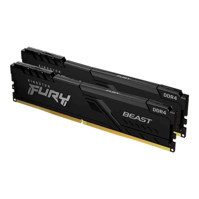 KINGSTON 32GB 3600MHz DDR4 CL18 DIMM Kit of 2 FURY Beast Black, KF436C18BBK2/32