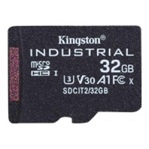 KINGSTON 32GB microSDHC Industrial C10 A1 pSLC Card + SD Adapter
