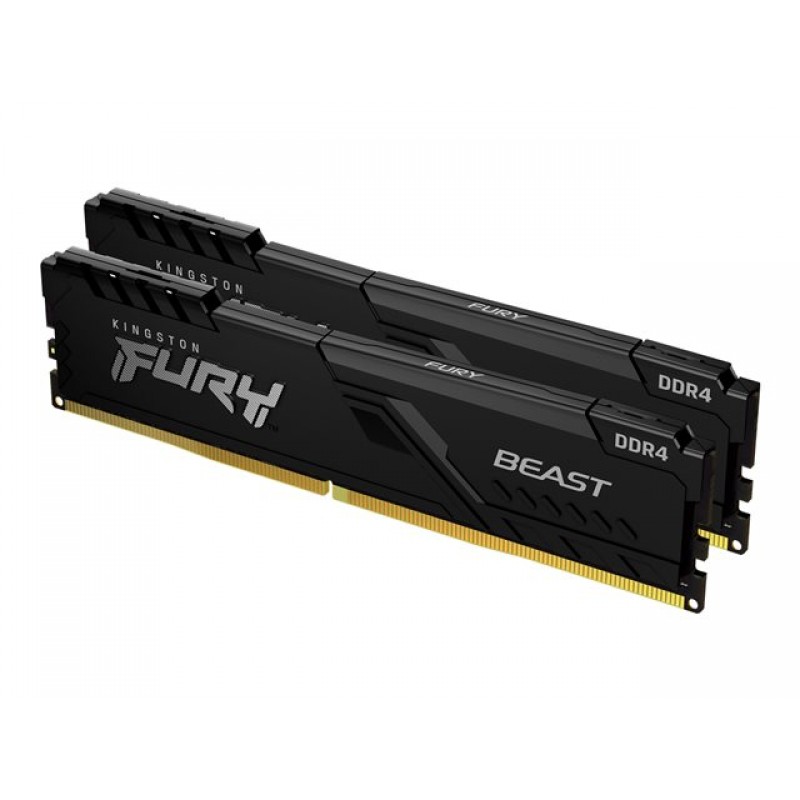 KINGSTON 64GB 3200MHz DDR4 CL16 DIMM Kit of 2 FURY Beast Black, KF432C16BBK2/64