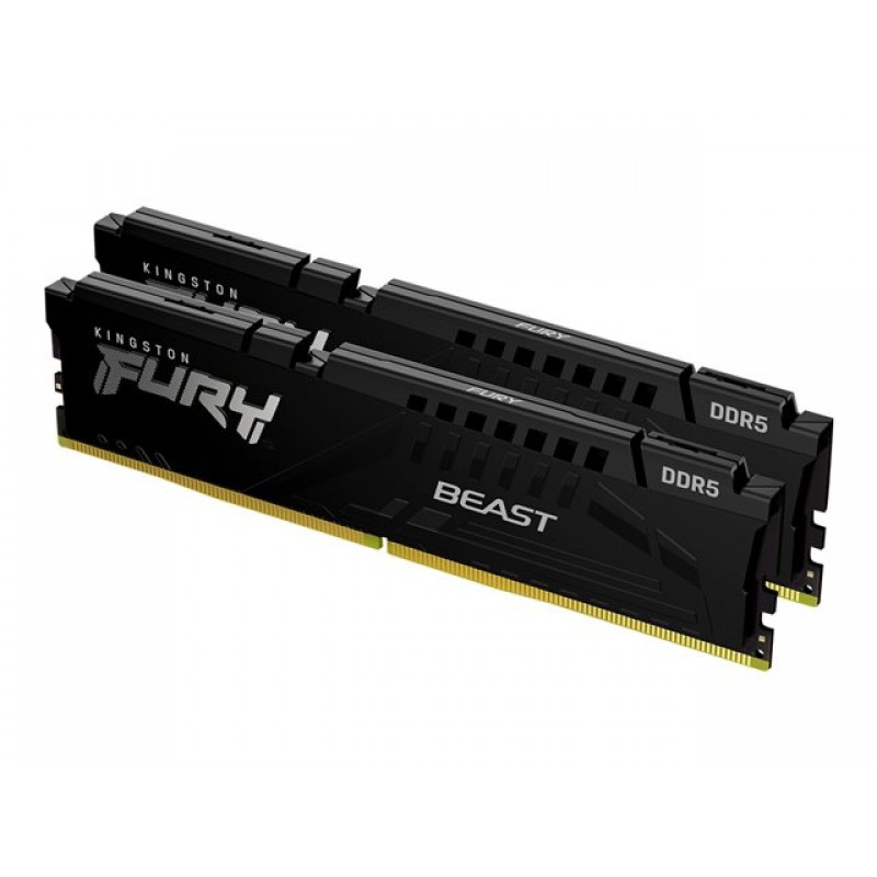 KINGSTON 64GB 5200MHz DDR5 CL40 DIMM Kit of 2 FURY Beast Black, KF552C40BBK2-64
