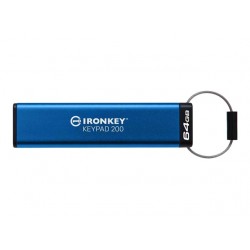 KINGSTON 64GB IronKey Keypad 200 FIPS 140-3 Lvl 3 Pending AES-256 Encrypted