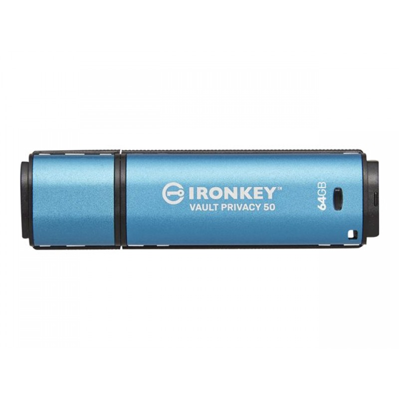 KINGSTON 64GB IronKey Vault Privacy 50 USB AES-256 Encrypted FIPS 197, IKVP50/64GB