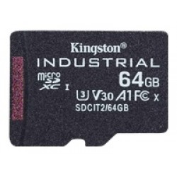 KINGSTON 64GB microSDXC Industrial C10 A1 pSLC Card Single Pack w/o Adapter