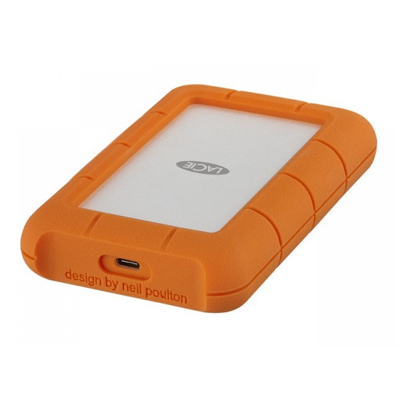 LACIE RUGGED 1TB USB-C USB3.0 Drop crush and rain-resistant for all terrain use orange No data cable, STFR1000800