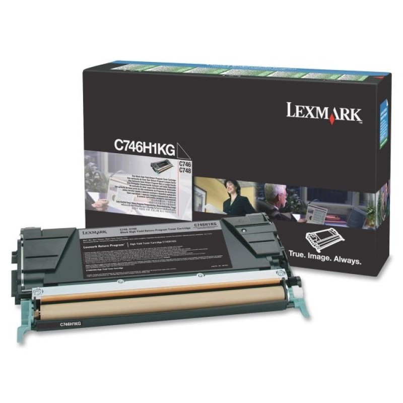Black High Yield Toner Cartridge,12,000 pages,C746dn / C746dtn / C746n / C748de / C748dte / C748e, Return Programme-C746H1KG
