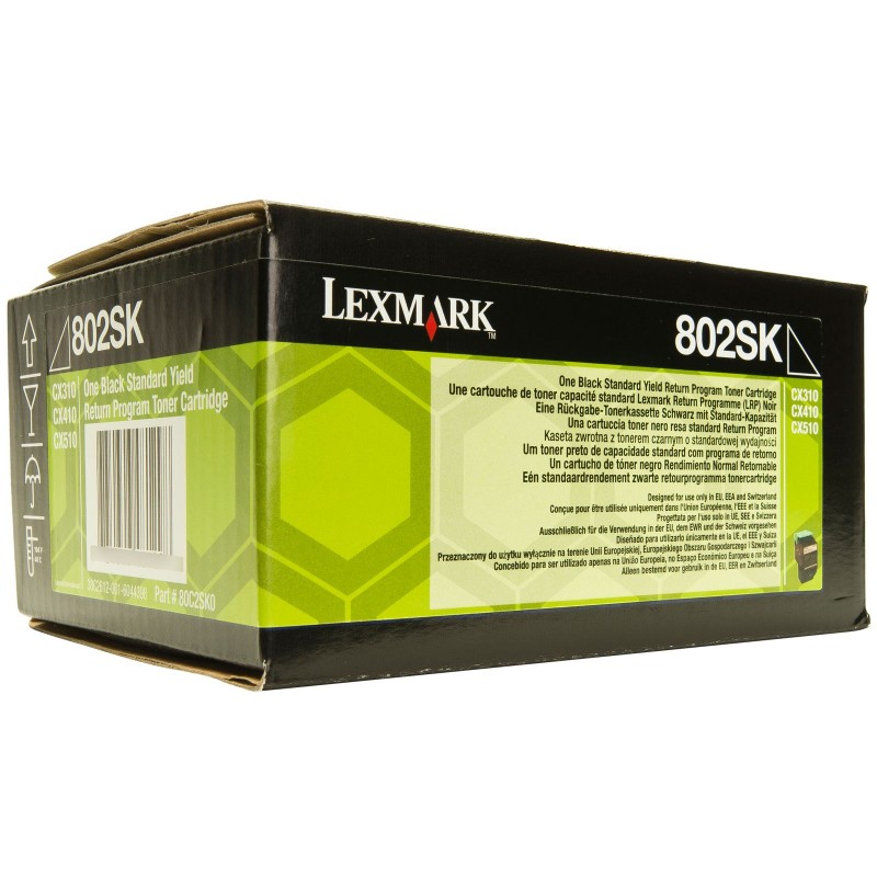 Black Standard Yield Toner Cartridge,2,500 pages,CX310/ CX410 /CX510, Return Programme-80C2SK0