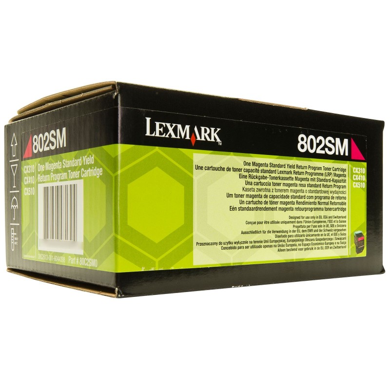 Magenta Standard Yield Toner Cartridge,2,000 pages,CX310/ CX410 /CX510, Return Programme-80C2SM0