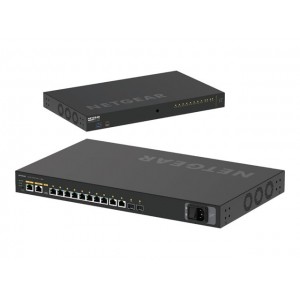 NETGEAR 12-Port AV Line M4250-10G2XF-PoE++ 8x1G Utra90 PoE++ 802.3bt 720W 2x1G 2xSFP+ Managed Switch