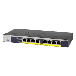 Netgear GS108PP, 8x 10/100/1000 ProSafe Gigabit switch, 8x POE+ ports, (Up to 123W)