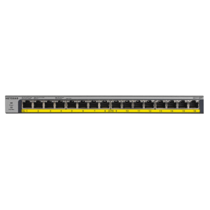 Netgear GS116PP, 16x 10/100/1000 ProSafe Gigabit switch, 16x POE+ ports, (Up to 183W), Fanless