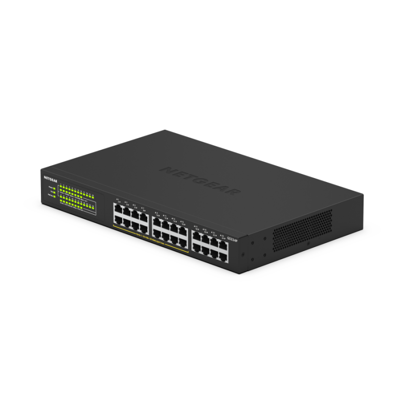 Netgear GS324P, 24 x 10/100/1000 Gigabit Switch 16 x PoE+, (metal case) (Up to 190W)-GS324P-100EUS