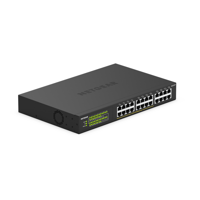 Netgear GS324P, 24 x 10/100/1000 Gigabit Switch 16 x PoE+, (metal case) (Up to 190W)-GS324P-100EUS