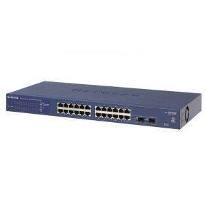 Netgear GS724T, 24 x 10/100/1000 Gigabit Smart switch with 2 SFP, Advanced features, Link Aggregation
