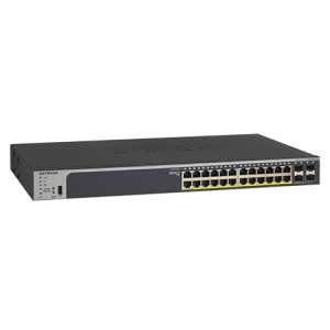 Netgear GS728TPP v2, 24 x 10/100/1000 PoE+ Gigabit Smart switch with 4 x SFP, Budget 384W 24 x POE+ (720W with EPS), static routing