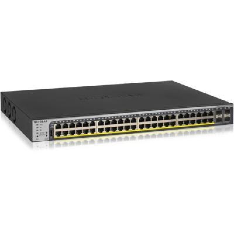 Netgear GS752TP, 48 x 10/100/1000 PoE and 4 SFP, 8 x PoE+, 2nd generation SMART SWITCH, Budget 760W, static routing-GS752TPP-100EUS