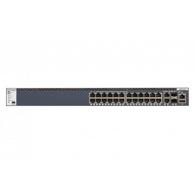 Netgear M4300-28G, 24 x 10/100/1000, Stackable Smart Switch, 4 x 10G (2 cooper, 2 SFP+ Fiber)-GSM4328S-100NES