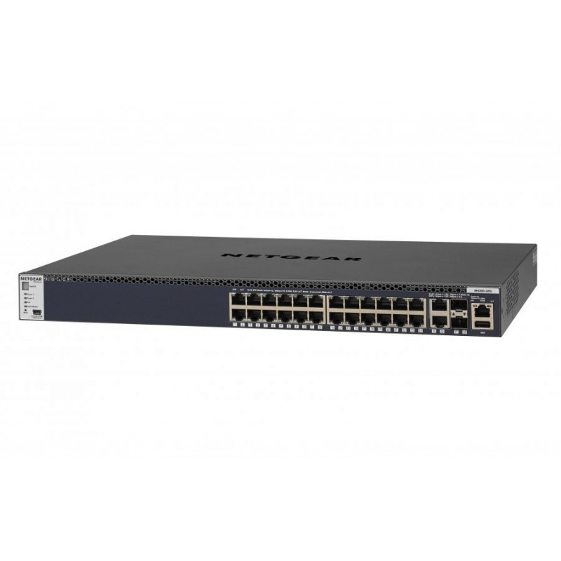 Netgear M4300-28G, 24 x 10/100/1000, Stackable Smart Switch, 4 x 10G (2 cooper, 2 SFP+ Fiber)-GSM4328S-100NES