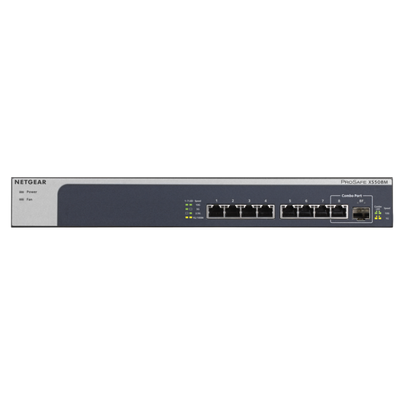 Netgear XS508M 8x 10GE, Prosafe Unmanaged Switch, 1x SFP+-XS508M-100EUS