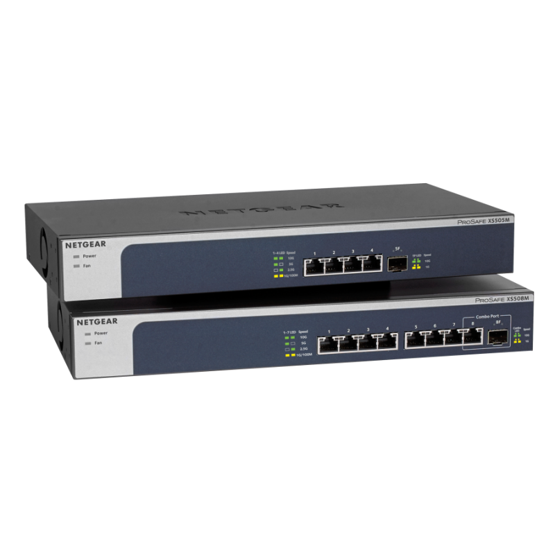 Netgear XS508M 8x 10GE, Prosafe Unmanaged Switch, 1x SFP+-XS508M-100EUS