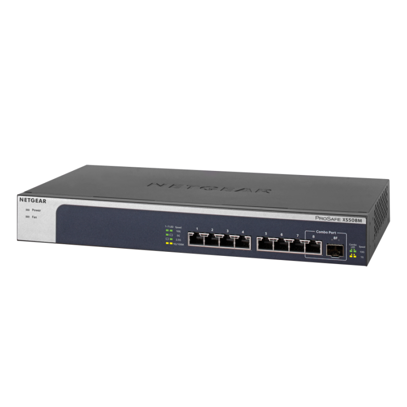 Netgear XS508M 8x 10GE, Prosafe Unmanaged Switch, 1x SFP+-XS508M-100EUS