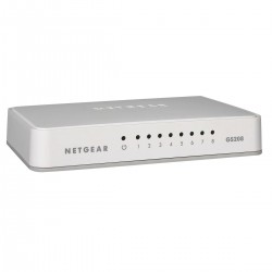 Netgear GS208 v2, 8 x 10/100/1000 Gigabit Switch (plastic case)