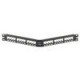 19" 24-Port Angled Modular Patch Panel Mini-Com, RoHS complaint-CPA24BLY