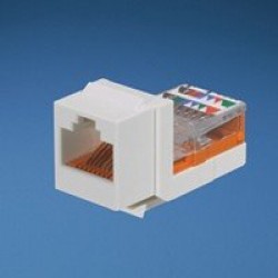 Cat 5e UTP NetKey™ universal keystone jack arctic white, RoHS complaint