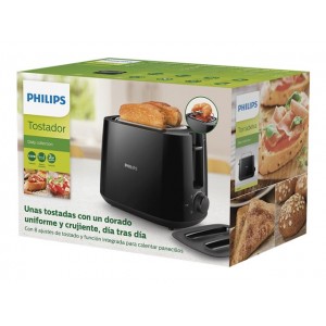 PHILIPS Daily Collection Toaster 8 settings Integrated bun warming rack Compact design