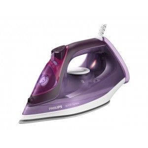PHILIPS Steam iron Series 3000 40g/min 200g steam boost SteamGlide Plus 2600 W Black