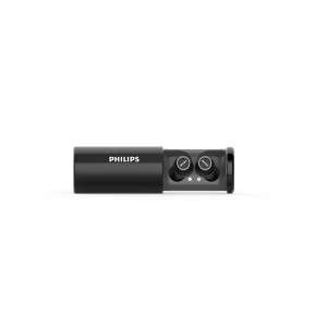 Philips ActionFit Безжични слушалки за поставяне в ушите 6 мм мембрани/затворен гръб, водоустойчивост IPX5, Преносим калъф за зареждане с UV почистване, Бързо зареждане - 15 минути, за 1,5 часа възпроизвеждане