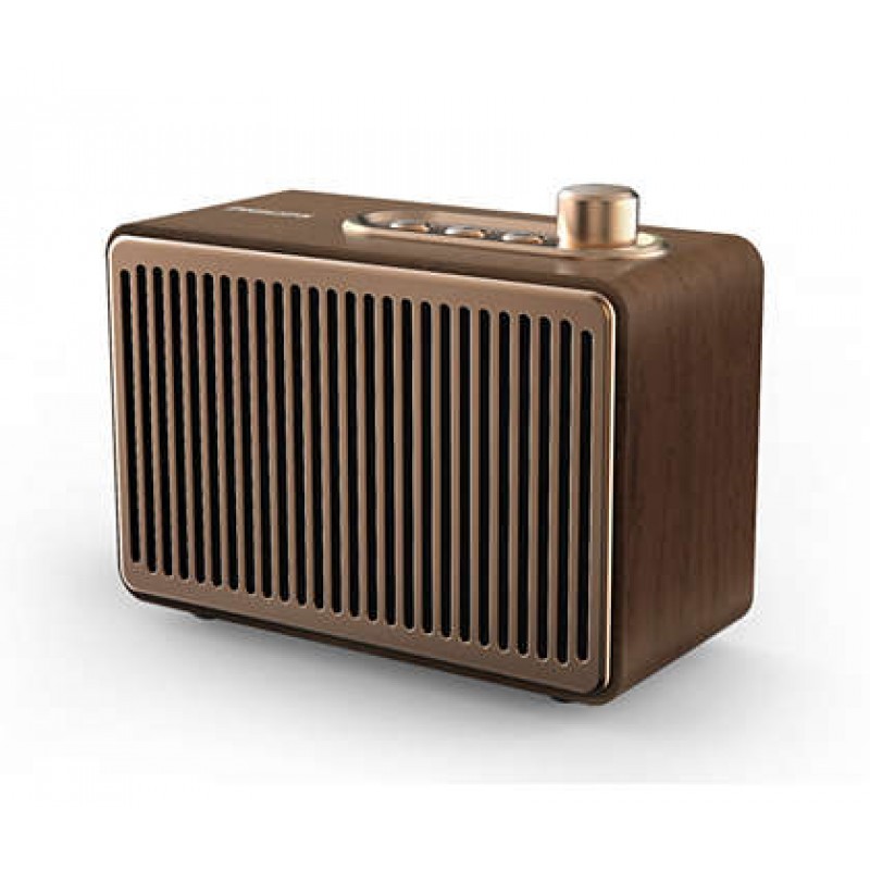 Philips Bluetooth безжична портативна колонка, 4W, Ретро дизайн, Дървен корпус, до 10 часа време за възпроизвеждане, AUX-TAVS300