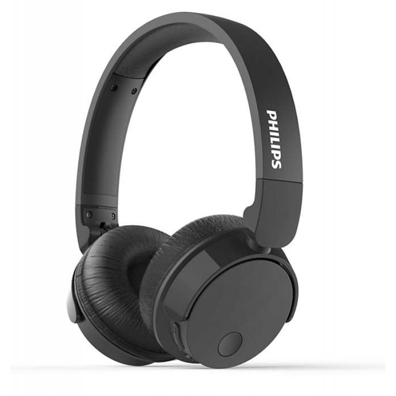 Philips Bluetooth слушалки, BASS+ 32 мм мембрани/затворен гръб, С меки наушници, Изцяло сгъващи се цвят: черен-TABH305BK