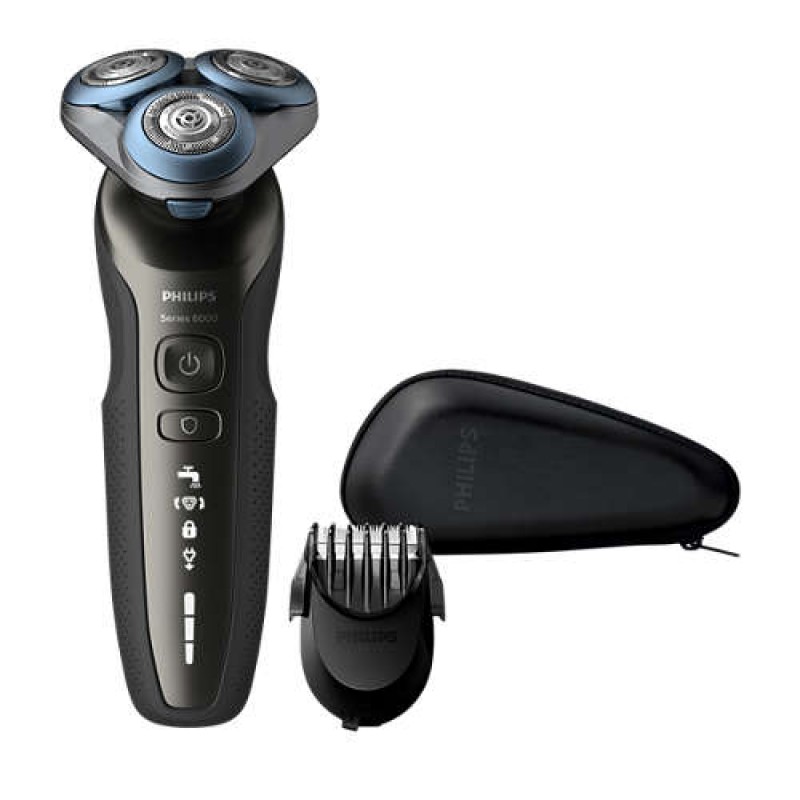 Philips за мокро и сухо бръснене Ножчета MultiPrecision, Покритие против триене, MultiFlex глави, Защитен режим-S6640/44