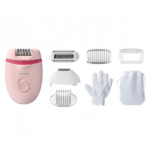 Philips Компактен епилатор с кабел  Satinelle Essential - С opti-light, За крака и чувствителни зони, + 7 принадлежности