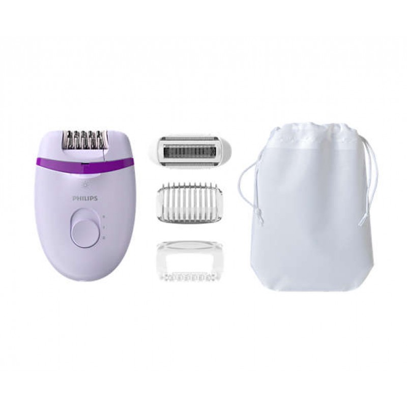 Philips Компактен епилатор с кабел Satinelle Essential - С opti-light, за крака, + 4 принадлежности-BRE275/00