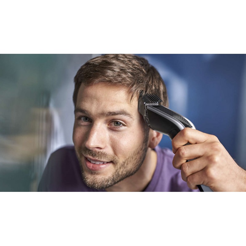 Philips Машинка за подстригване series 5000 Технология Trim-n-Flow PRO, 28 настройки за дължина (0,5 – 28 мм), 90 мин безкабелна употреба/1 ч зареждане, 100% миеща се, Турбо режим, калъф за съхранение-HC5630/15