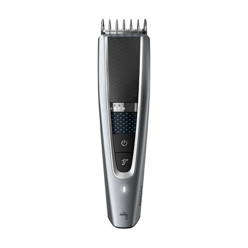 Philips Машинка за подстригване series 5000 Технология Trim-n-Flow PRO, 28 настройки за дължина (0,5 – 28 мм), 90 мин безкабелна употреба/1 ч зареждане, 100% миеща се, Турбо режим, калъф за съхранение-HC5630/15