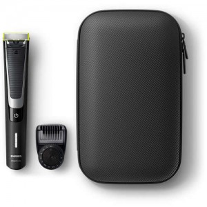 Philips OneBlade Pro Уред за подстригване, оформяне, бръснене, За всякаква дължина на косъма, Гребен оформяне, 12 настройки, С презареждане, за сухо и мокро, калъф за съхранение